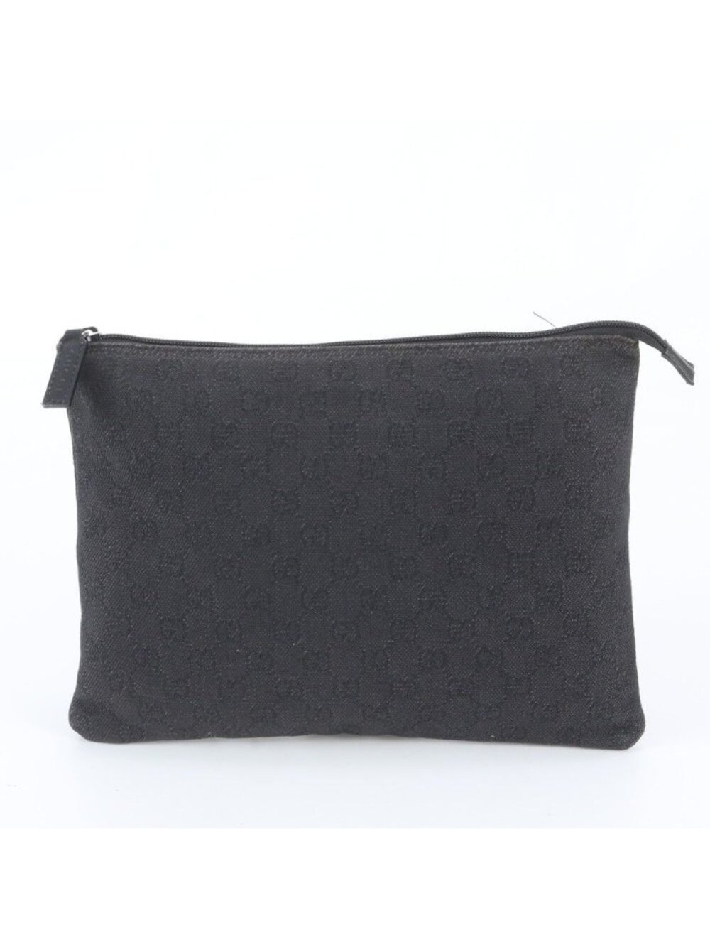 Gucci GG Canvas Leather Clutch Pouch Business Black
